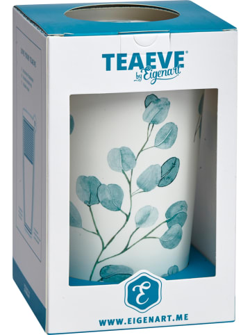 Eigenart Theekop "Teaeve - Trees Eucalyptus" wit/blauw - 350 ml