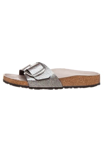 Birkenstock Pantoletten "Madrid Big Buckle" in Silber - Weite S