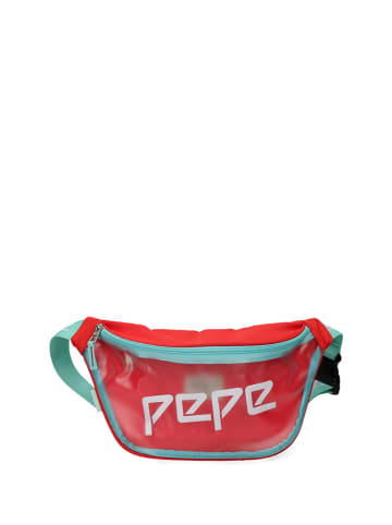 Pepe Jeans Gürteltasche in Rot/ Türkis - (B)36 x (H)16,5 x (T)7 cm