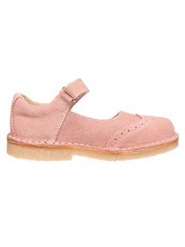 kmins Leren ballerina's met bandje lichtroze