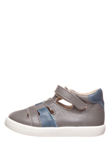 kmins Leren enkelsandalen grijs