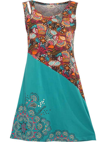 Coline Sukienka w kolorze morskim ze wzorem