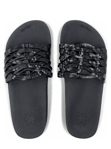 Flip Flop Pantoletten "Pool*Braid" in Schwarz