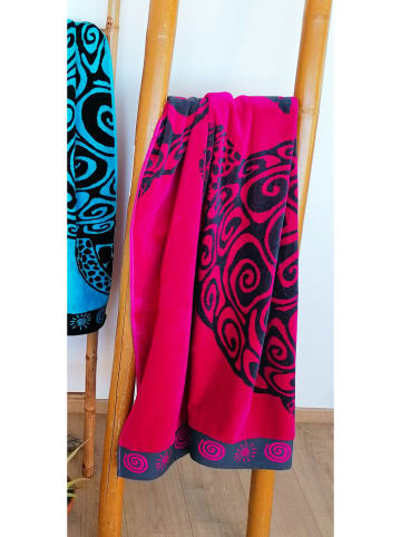 Le Comptoir de la Plage Strandlaken "Turtle" roze - (L)175 x (B)100 cm