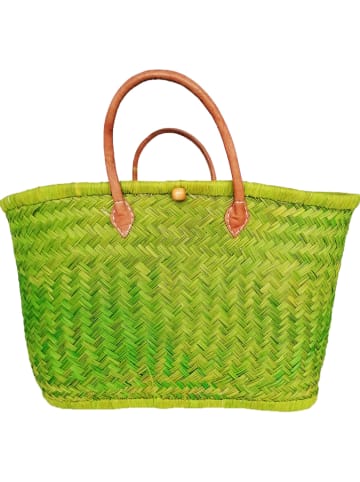Le Comptoir de la Plage Torba plażowa "Aravola" w kolorze zielonym - 30 x 56 x 23 cm