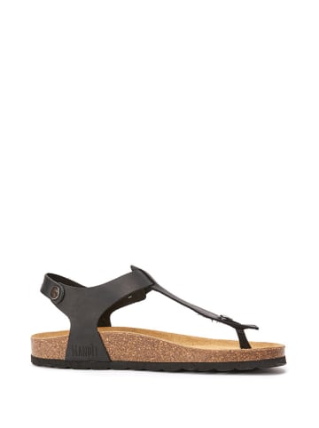 Mandel Leren sandalen zwart
