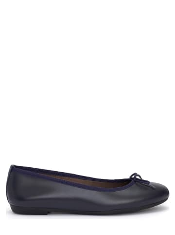 CLKA Leren ballerina's donkerblauw