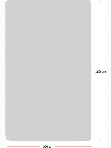 ABERTO DESIGN Laagpolig tapijt grijs - (L)160 x (B)100 cm