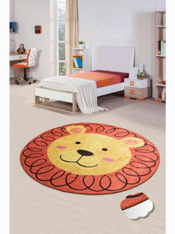 ABERTO DESIGN Laagpolig tapijt "Leon" oranje/geel