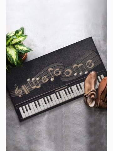 ABERTO DESIGN Deurmat "Piyano" zwart - (L)60 x (B)40 cm
