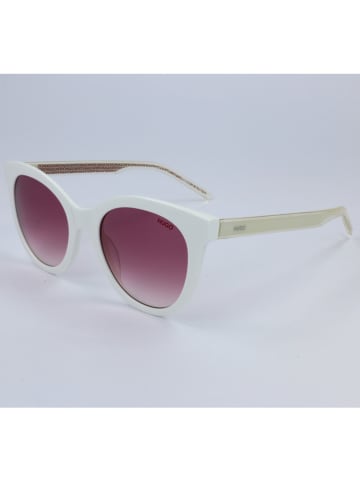Hugo Boss Damskie okulary przeciwsłoneczne w kolorze biało-beżowo-fioletowym