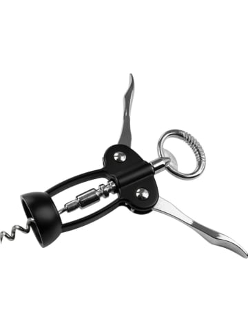 Fackelmann Kurkentrekker "Specter" zwart/zilverkleurig - (L)17 cm