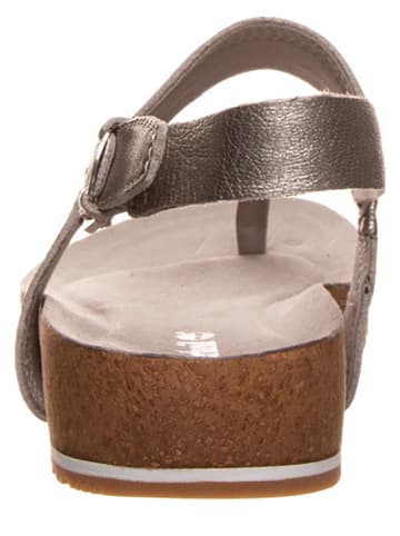Timberland Skórzane sandały "Malibu Waves" w kolorze srebrnym