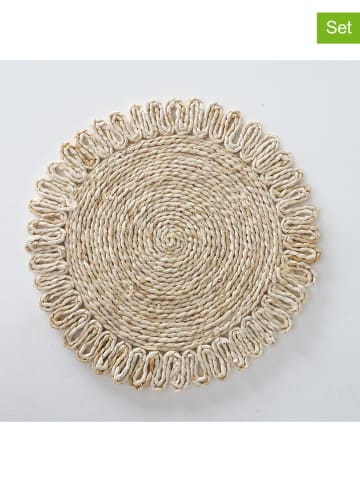 Boltze 2er-Set: Tischsets "Zamoa" in Natur - Ø 37 cm