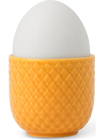 LYNGBY Kieliszki "Rhombe" (2 szt.) w kolorze pomarańczowym na jajka - Ø 5 cm