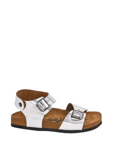 Moosefield Leder-Sandalen in Silber