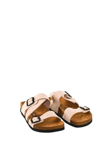 Moosefield Skórzane klapki w kolorze jasnoróżowym