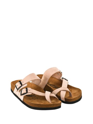Moosefield Leder-Zehentrenner in Rosa