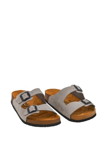 Moosefield Leren slippers grijs