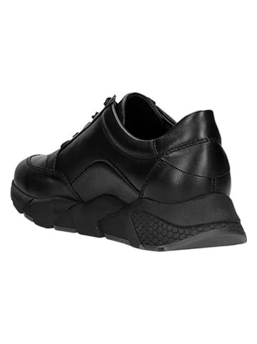 Wojas Leder-Sneakers in Schwarz