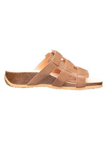 Think! Leren slippers "Mizzi" beige