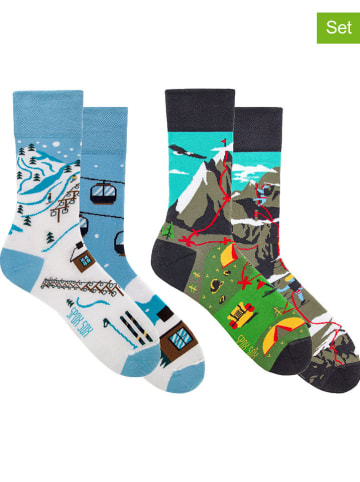 Spox Sox 2-delige set: sokken "Skiing + hiking" meerkleurig