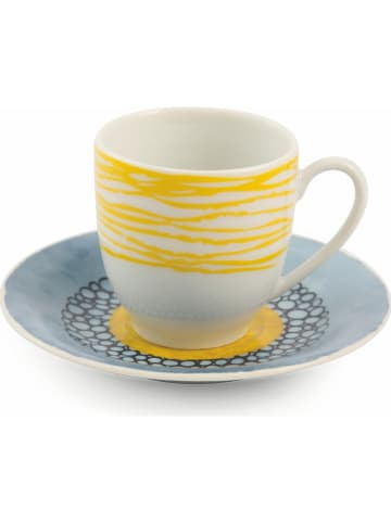 Villa d´Este 6-delige set: koffiekoppen "Marea" meerkleurig - 90 ml