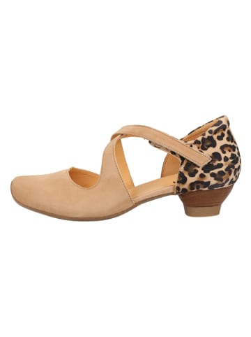 Think! Leren pumps beige