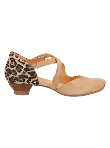 Think! Leren pumps beige