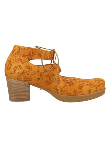 Think! Leren pumps cognackleurig