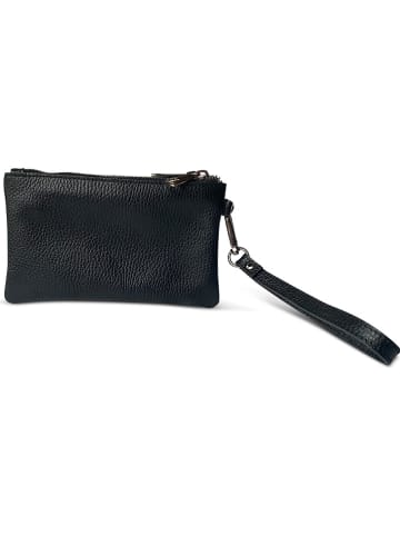 Mia Tomazzi Leren clutch "Daniela" zwart - (B)18 x (H)11 x (D)4,5 cm