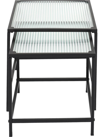 THE HOME DECO FACTORY Set van twee bijzettafels zwart