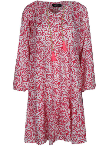 Zwillingsherz Kleid "Luna" in Pink/ Weiß