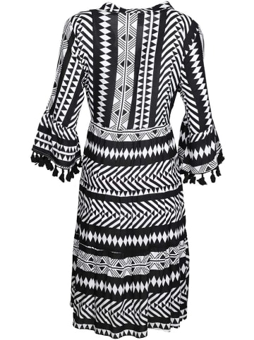 Zwillingsherz Sukienka "Indira" w kolorze czarno-białym