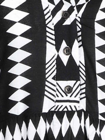 Zwillingsherz Sukienka "Indira" w kolorze czarno-białym