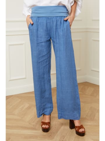 Plume Linnen broek "Astrid" blauw