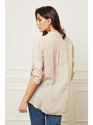 Fleur de Lin Leinen-Bluse "Bjorg" in Beige