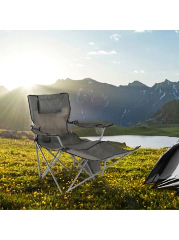 Nature Fellow Klappstuhl in Grau - (B)60 x (H)88 x (T)118 cm