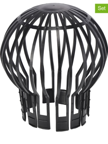 Garden Hero 2er-Set: Dachrinnenverschlüsse in Schwarz - (H)14,5 x Ø 13 cm
