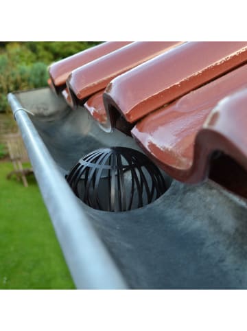 Garden Hero 2er-Set: Dachrinnenverschlüsse in Schwarz - (H)14,5 x Ø 13 cm