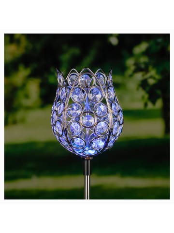 Profigarden 2er-Set: LED-Solar-Gartenstecker "Kristallblume" mit Farbwechsel - (H)65 cm