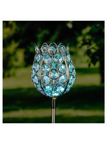 Garden Hero 2er-Set: LED-Solar-Gartenstecker "Kristallblume" mit Farbwechsel - (H)65 cm