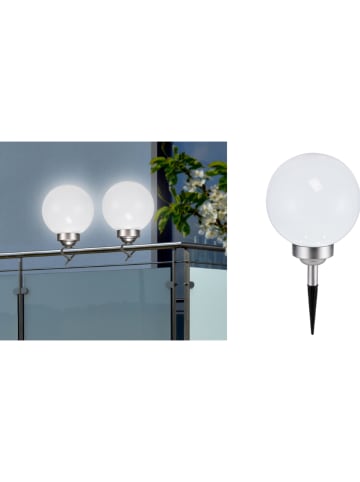 Profigarden Solarna lampa ogrodowa LED w kolorze białym - Ø 20 cm