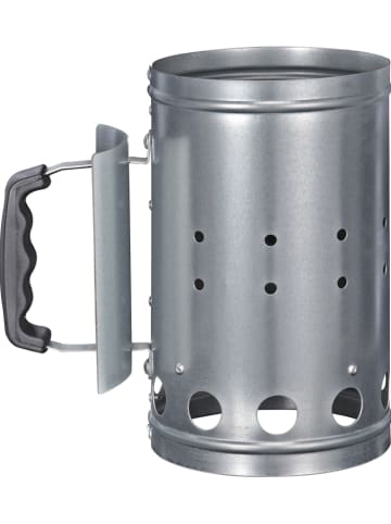 Chefware Kominek w kolorze srebrnym do rozpalania - 24 x 27 x 16 cm
