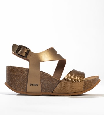 BACKSUN Keilsandaletten "Bolzano" in Gold