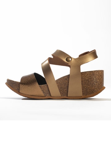 BACKSUN Keilsandaletten "Bolzano" in Gold