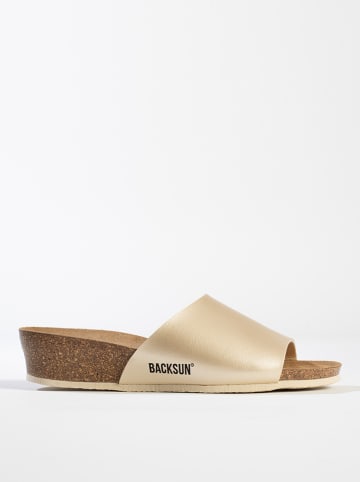 BACKSUN Sleehakslippers "Bologne" goudkleurig