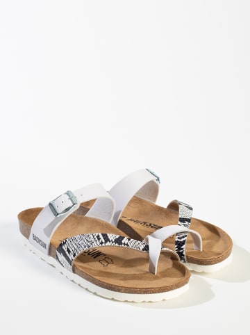 BACKSUN Teenslippers "Barcelone" wit/zwart