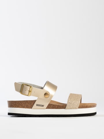 BACKSUN Sandalen "Gaias" goudkleurig