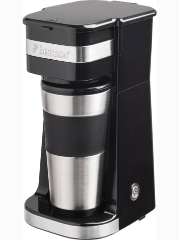 bESTRON Isoleer-koffiemachine "Breakfast Club" zwart/zilverkleurig - 420 ml
